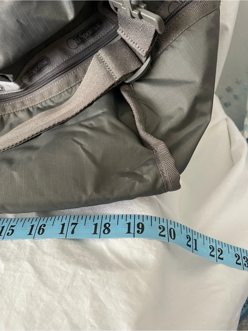 LeSportsac Gray Nylon Travel Tote Bag